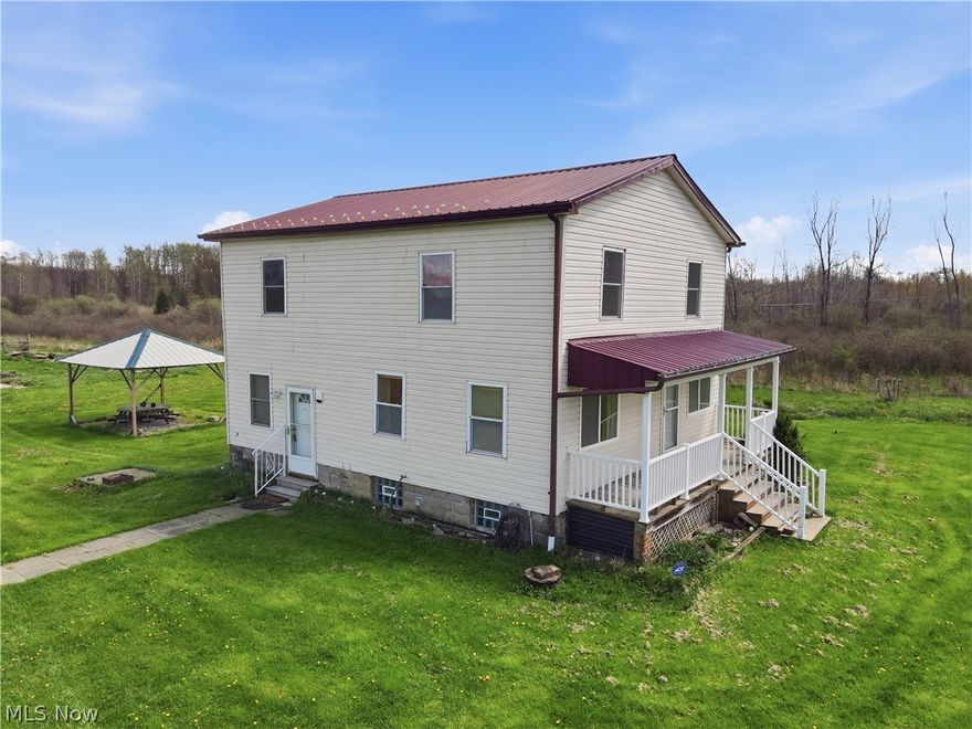 Escape to the country with this perfect farmette, offering a beautifully remodeled 3-bedroom, 1.5-bath colonial set on 4 scenic acres. Whether you're dreaming of a hobby farm, homestead lifestyle, or simply more space to breathe, this property has it all.

Outside, you’ll find a stocked pond, a huge barn with stalls and a full second floor, a gazebo for relaxing evenings, and a storage shed. There’s even a greenhouse (frame in place—just needs a new cover) ready for you to grow your own vegetables. With plenty of room for animals, you can truly embrace country living—bring your cows and start your own mini farm! Added bonus: FREE gas heat, along with a coal furnace for a reliable secondary heat source.

Step inside through the convenient breezeway—perfect for kicking off boots and coats—before entering the spacious eat-in kitchen, complete with appliances and plenty of room to gather. The main floor also features a comfortable living room, a formal dining room, and a half bath.

Upstairs, you’ll find three generously sized bedrooms and a full bathroom, while the full basement offers additional storage or potential workspace.

This property combines charm, functionality, and opportunity—your country dream starts here!