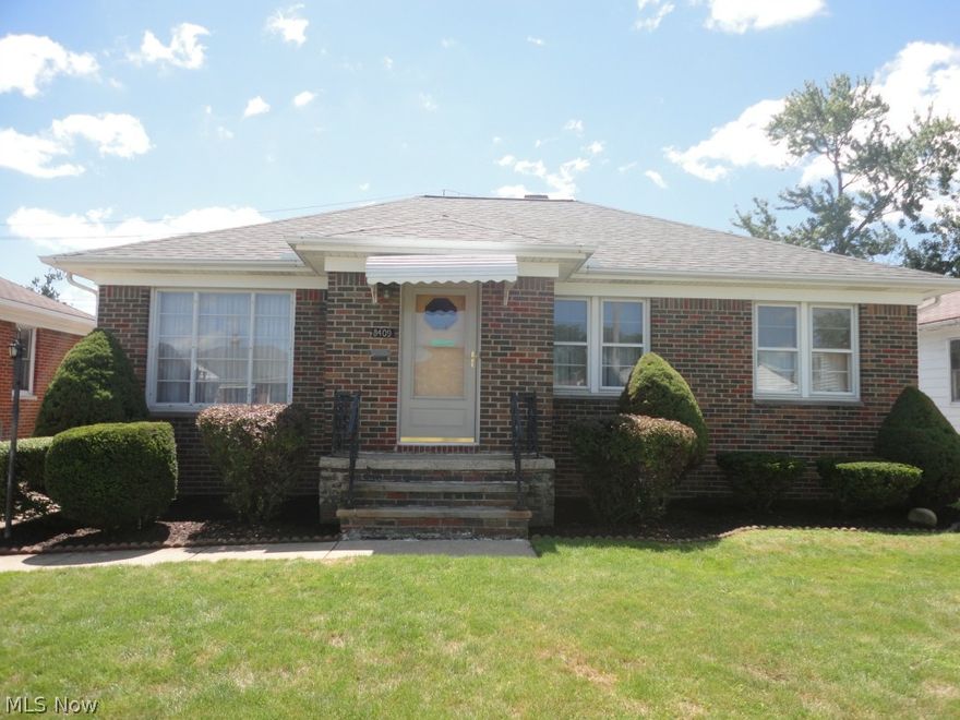 Nice 3 Bedroom Ranch with brick front * Extra large detached garage * Nice quiet street in Parma * New roof 8/14 * Nice spacious three season room off the back of the home * Hardwood floors under the carpet * Ceiling fans in all bedrooms * Full finished Basement with a full bath & shower * Recreation room has a dry bar * Fresh landscape in backyard * Show and sell !