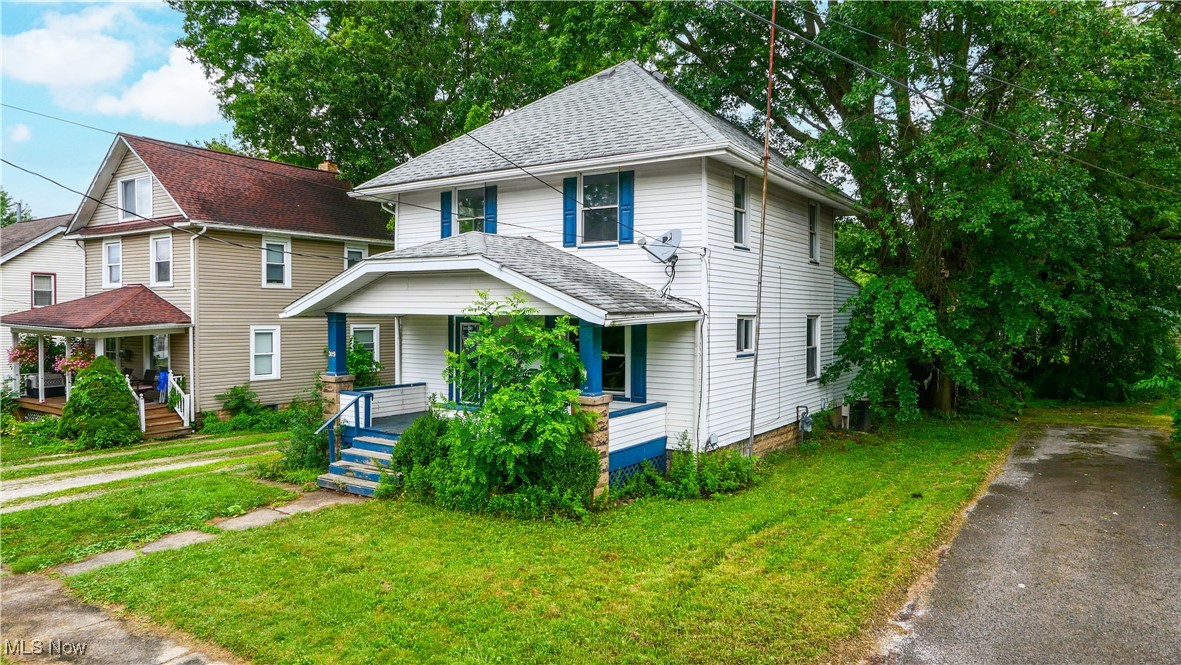 Charming home in the heart of Newton Falls with plenty of character and potential! This spacious property features beautiful wood floors, arched hallways, and a convenient first-floor laundry room. The large first-floor master bedroom includes its own full bathroom for added privacy and comfort. Upstairs, you’ll find three generously sized bedrooms, a full bath, and a bonus room in the attic that could serve as a fourth bedroom, hangout space, or additional storage. Enjoy relaxing on the covered front porch or take advantage of the two-car detached garage with electric. A laundry chute adds a touch of old-school charm, and the full basement provides ample space for storage and utilities. Don’t miss this great opportunity to make this home your own!