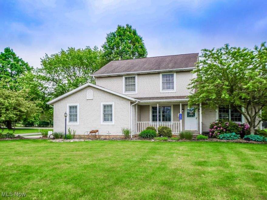 Quality built Kauth Home, cared for by the same family for over 30 years! The layout flows easily from the vaulted great room with skylights, gas fireplace, and crown molding into the kitchen, featuring quartz countertops, a glass tile backsplash, and a large pantry, all connected by bamboo flooring. A cozy den or home office offers a quiet spot for work or study. The guest bath also serves as the main floor laundry, conveniently located near the oversized two car garage. Upstairs, you’ll find three bedrooms with ceiling fans and two full baths. The primary bedroom includes a private bath with a soaking tub and separate step-in shower. The full basement provides plenty of storage space with potential to finish for more living space. Outside, the 1/2 acre yard with mature trees and a patio enclosed by a privacy fence creates a peaceful setting. Located centrally to shopping, dining, and within the Plain Local school district. Schedule your showing today!