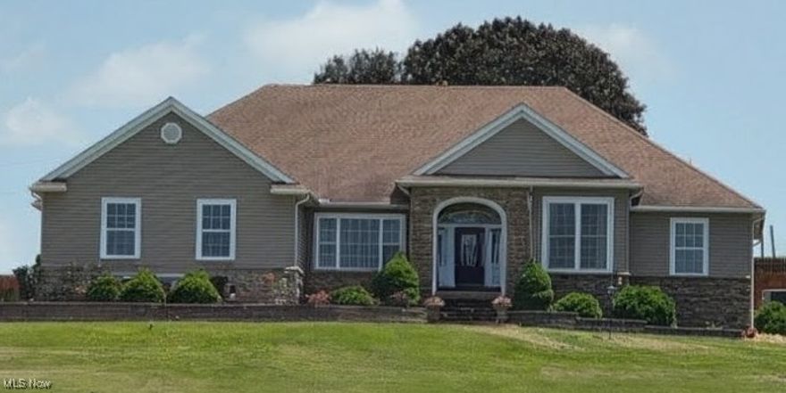 Welcome to this dream home located in the heart of Tri-Valley School District! This well-maintained 3 bedroom, 2 bathroom home sits on 5.03 acres of gently rolling land with everything you need for comfortable country living. Step inside to a warm and open living space with vaulted ceilings, hardwood floors, and a beautiful stone fireplace that creates a cozy focal point. The open-concept design flows easily into the kitchen, which features solid surface countertops and plenty of cabinet space—perfect for entertaining or everyday living. A spare bathroom also includes solid surface finishes for a polished touch. The oversized master suite is your private retreat, complete with new flooring, a large walk-in closet with upgraded shelving, and a relaxing soaking tub. The partially finished basement offers even more living space with an open layout, a bar, and a pool table, giving you room to relax or host friends and family. Outside, enjoy the peaceful sweeping views. Spend summers by the above-ground pool, surrounded by a new deck and privacy fence, or unwind year-round in the hot tub. Kids will love the dedicated play area, and horse lovers will appreciate the two barns and fencing installed just 2 years ago—ready for animals. This property is the perfect mix of space, function, and comfort—all in a country setting, just minutes from town. Don’t miss out on making this your dream home! Schedule your showing today!