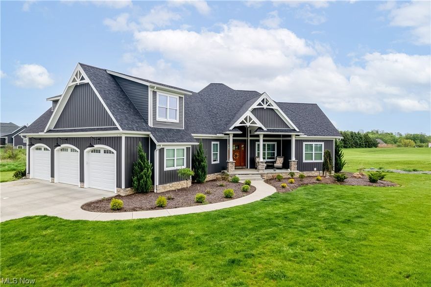 Why go through the hassle of building when you can move right in this gorgeous, custom built home that is just 4 years old! This beautiful ranch home sits on over 2 acres in the highly desired Hunters Glen Subdivision which is situated in Montville Township. The main level lives large with an open floor plan and boasts a stunning custom kitchen with a massive island great for hosting and entertaining guests. The main level also has a laundry room, guest half bath and full bath for the 2 guest bedrooms, and a master suite straight out of a magazine. There is a bonus room/4th bedroom above the garage complete with full bathroom as well. The lower level is fully finished and hosts a 5th bedroom that has a full egress window as well as another full bath. Off the rear of the home is a covered porch and great space to enjoy your beautiful view! There is also a three car, attached garage. Call today for your personal tour!