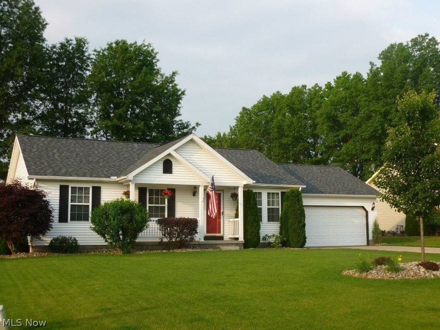 3 bedrooms, 2 full baths, large family room addition in 2012 with great window lighting, vaulted ceilings, French doors & electric dog entry. Vaulted ceilings in living/dining rooms & kitchen, Brazilian cherry hardwood floors in living/dining room area, 2 gas fireplaces, new roof in 2012, new hot water heater 2011, all kitchen stainless appliances stay, private composite rear deck in 2012, professionally landscaped. Two additional rooms in basement could be office or bedrooms. Great home in a great neighborhood.