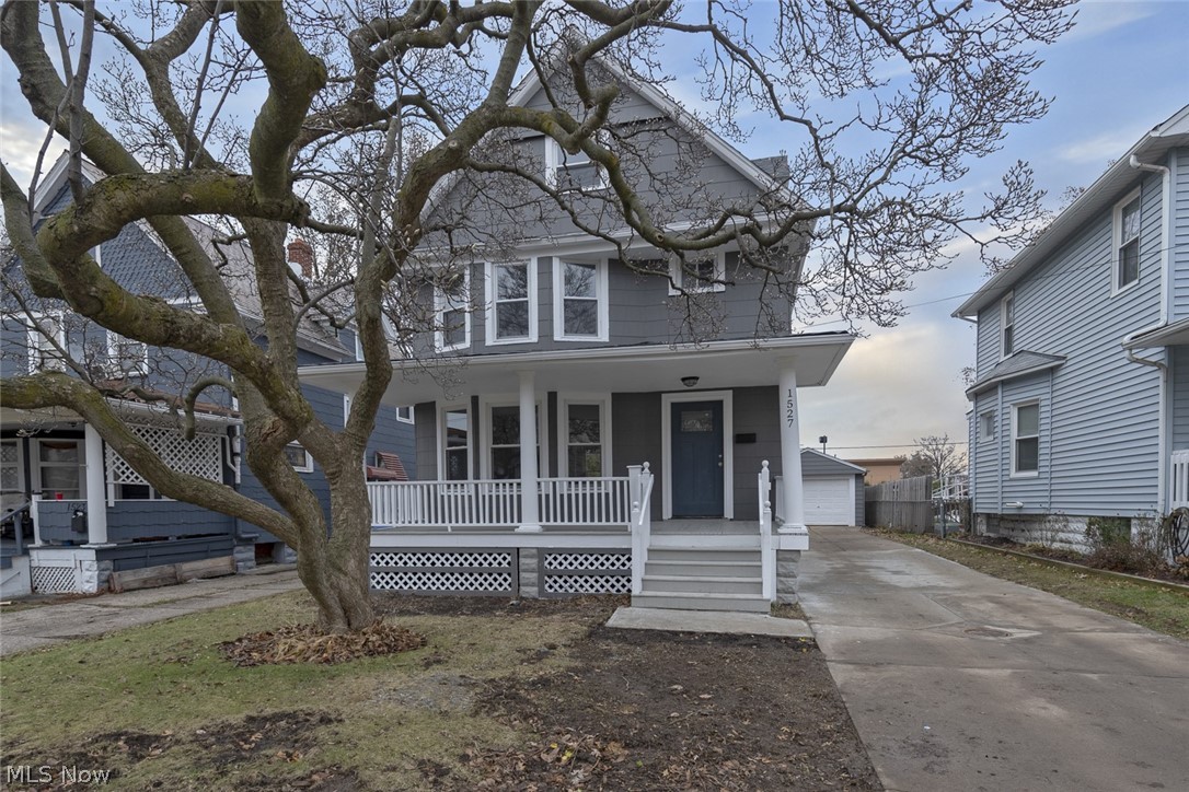 Completely renovated Lakewood colonial by Renovate Cleveland. This striking home has been beautifully restored from top to bottom with delightful details throughout. The living room features an accent fireplace and is open to the dining room. You'll love the eat-in kitchen, which features granite countertops, stainless appliances, white cabinetry, and sliders to the deck. Upstairs, there are three spacious bedrooms and a completely new bathroom. Outside, there is a back deck, a detached garage, and a privacy fence, great for children or pets! Located between Franklin and Detroit in Lakewood, this home is just minutes from Edgewater Park, Lakewood Park, and area shopping and dining destinations, very convenient to downtown. Do not miss this opportunity to own a beautifully renovated home at an incredible value, because it won't last! Seller will contribute $5,000 to buyer's closing costs if under contract by 2/11/2019.