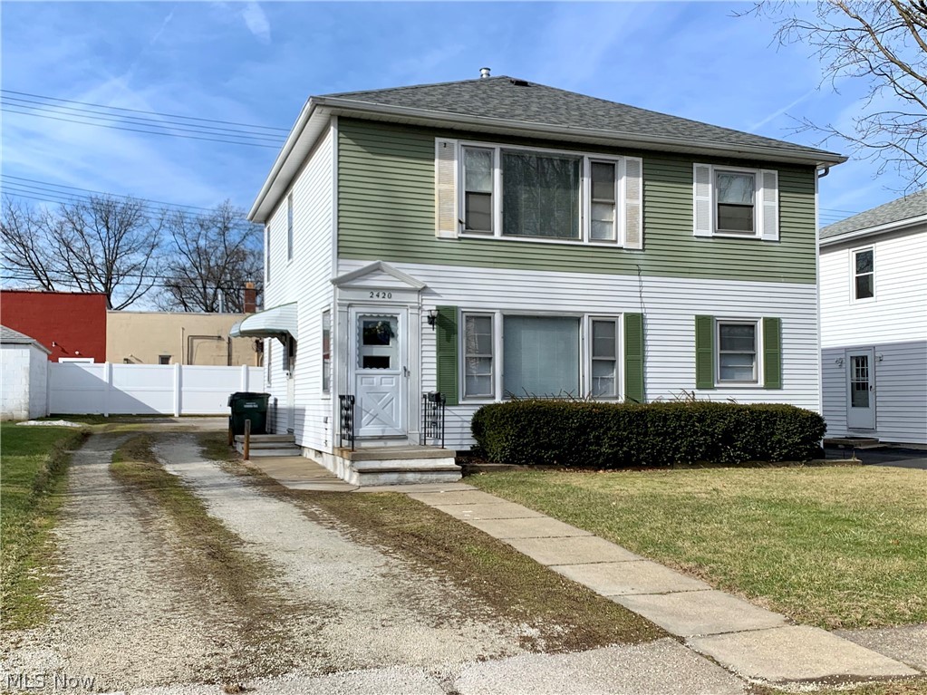 This is a great two unit that has been well maintained since owner purchased in 1974. Each unit has identical square footage and amenities. Units have separate utilities and Seller only pays for trash and maintenance. New roof (tear off )in 2013 on main structure. Garage roof is approximately 7 years older but in good condition. Current tenant is long term and unit is clearly under rented. The rent potential is $650+. The two family next door is getting over $700 for both units with same footage. This would be a great investment for someone wanting to owner occupy