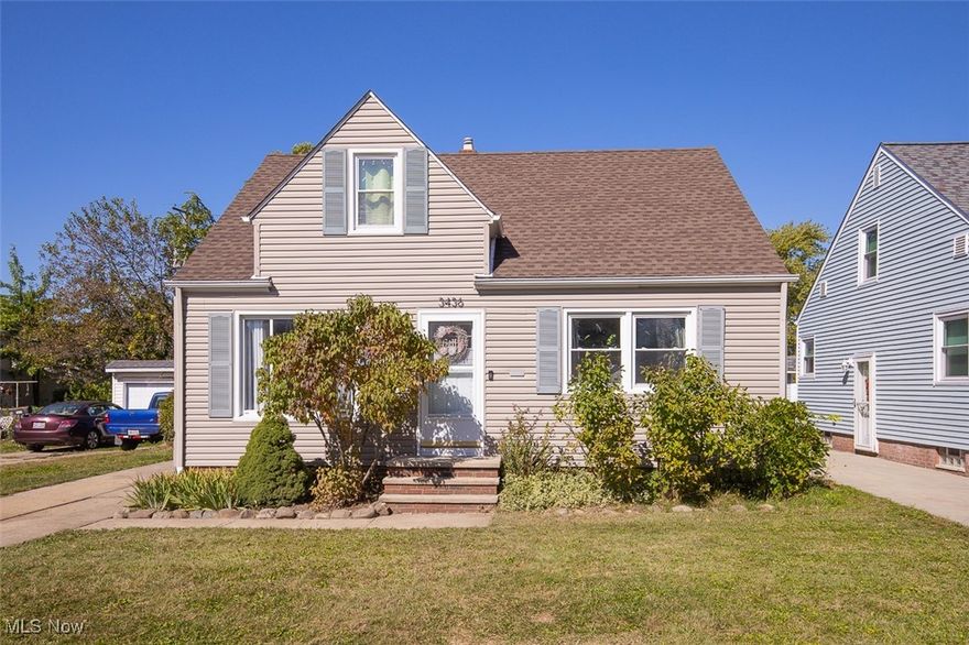 Welcome to your dream Cape Cod home! Nestled in a serene neighborhood, this charming three-bedroom residence is a perfect blend of classic style and modern convenience. As you step inside, you're greeted by a sun-drenched living room that features stunning beam ceilings, creating an inviting atmosphere for relaxation and gatherings. The natural light pours in through large windows, highlighting the spacious layout that flows seamlessly into the dining area. The heart of the home, the kitchen, is a chef’s delight with its ample storage, sleek stainless steel appliances, and an electric cooktop, making meal prep a breeze. The adjoining dining room boasts light wood-type flooring, adding a touch of warmth and elegance, ideal for family meals or entertaining guests. For those who work from home or indulge in crafts, the dedicated office space provides versatility and comfort, featuring the same beautiful light wood flooring. The full bathroom on the main floor is a true retreat, showcasing a stylish double vanity and meticulously tiled walls that elevate your daily routine. Venture upstairs to discover a spacious and versatile area complete with a cozy sitting room adorned with loft ceilings, perfect for a quiet reading nook or a play area for the kids. The lower level offers plenty of storage and is partially finished, presenting endless possibilities for customization to fit your lifestyle. Step outside to your private backyard oasis, perfect for hosting intimate gatherings or simply enjoying a peaceful evening under the stars. With a home warranty included for your peace of mind, this Cape Cod gem combines comfort, style, and practicality in one package. Don’t miss out on this incredible opportunity—call today to schedule your private tour and make this charming house your new home!
