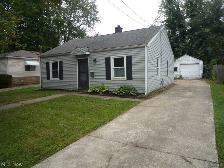 2 BR Ranch with detached 1 Car Garage.  Nice level lot.  So much cheaper than rent!!!  This is a Fannie Mae HomePath Property.