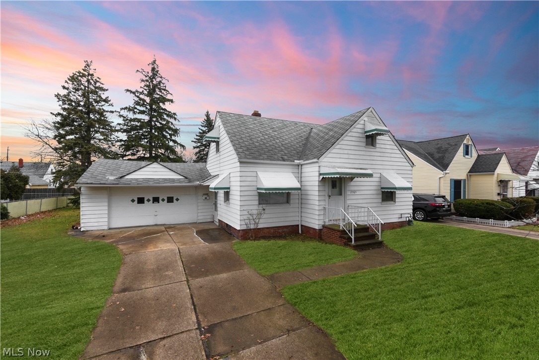 Great starter or good investment which has been updated and being sold AS-IS - Violation Free!! Two lots for the price of one!!! 3 bedroom features Pullman type kitchen with eating area. All appliances stay. Large dormer bedroom, can accommodate lots of children. The home features a full basement, finished recreation room, separate laundry area with toilet. The exterior features large double lot with a 2 car attached garage. Home being sold as is. Point of sale has been done and the home is being delivered violation free. Great buy great price immediate possession. Home also has newer replacement windows throughout.