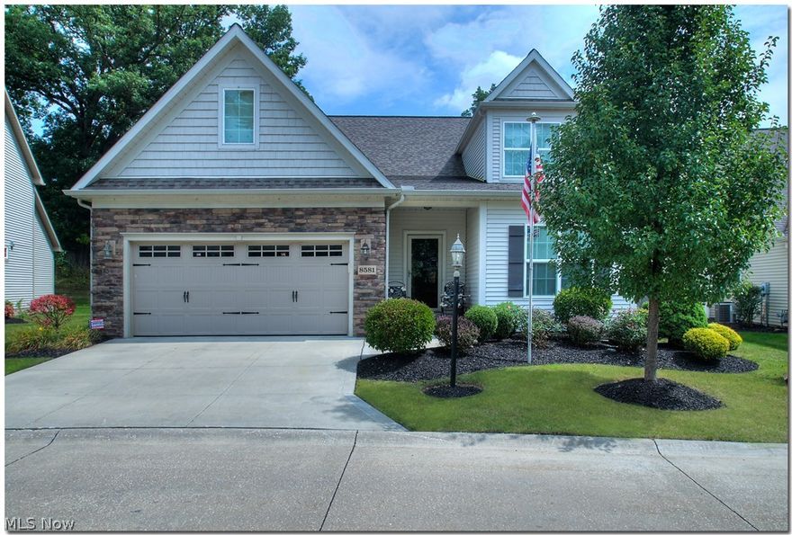 Spectacular custom home built by Coblentz in the Villas of Taramina. This single family ranch style home is nestled in a quiet 55 and over community. The owner instructed the builder to expand the floor plan in many rooms making this home larger than originally designed and with the open concept floor plan this home feels especially spacious. The family room boast vaulted ceilings, a gas fire place, and is completely open to the kitchen and dining area. On the main level there are four bedrooms and two full baths. One bedroom is being used as an office. This home also offers a full partially finished basement with a half bathroom and 1,700 square feet of additional living space. Sprinkler system for the yard has separate shut off valves. Appliances in kitchen stay and home warranty is included for added peace of mind. Truly a beautiful and well kept home. Schedule your showing today.