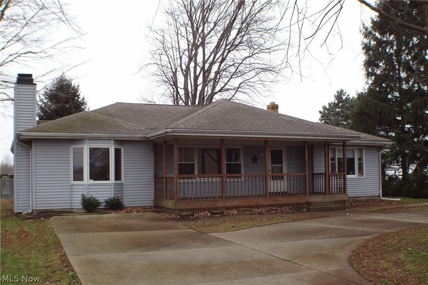 This spacious ranch is calling your name!  Enjoy country relaxing on your large front porch.  Your over sized master suite boasts a toasty fireplace & walk in closet. The other 2 large bedrooms are located on the other side of the home.  All newer kitchen appliances stay.  Roof was replaced in 2012 & hot water tank in 2016.  You will enjoy your fenced in back yard!  The basement is full of endless possibilities.  Schedule your private tour - this is one you won't want to miss!