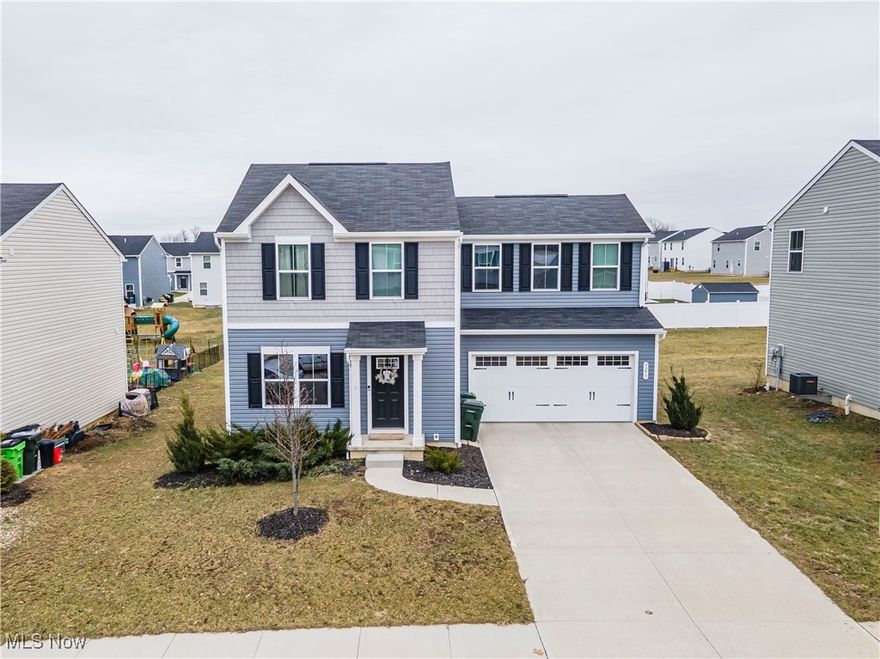 Take a tour and move right in to the Charming East New Haven Community! This beautiful Colonial home welcomes you as you enter into an open concept first-floor with a spacious living room and modern dine-in kitchen. The spot light is on this kitchen with tons of storage, gorgeous dark wood cabinets, stainless steel appliances, stunning quartz countertops and plenty of room for a dining table or island! Perfect for a quiet night in or entertaining the family!  Upstairs you will find the main bedroom with a four piece attached bathroom and a walk-in closet. Enjoy two more spacious bedrooms with great closets and another four piece bathroom all with easy access to the laundry room. The full basement is ready for your creation, from a rec room,  gym or playroom...the options are endless! Plumbing is ready to go for a bathroom install. This house finishes off with an attached two car garage and a new 40 x 20 foot patio ready for summer fun! Enjoy this charming community and make the move! Plus three more years left on the tax abatement!