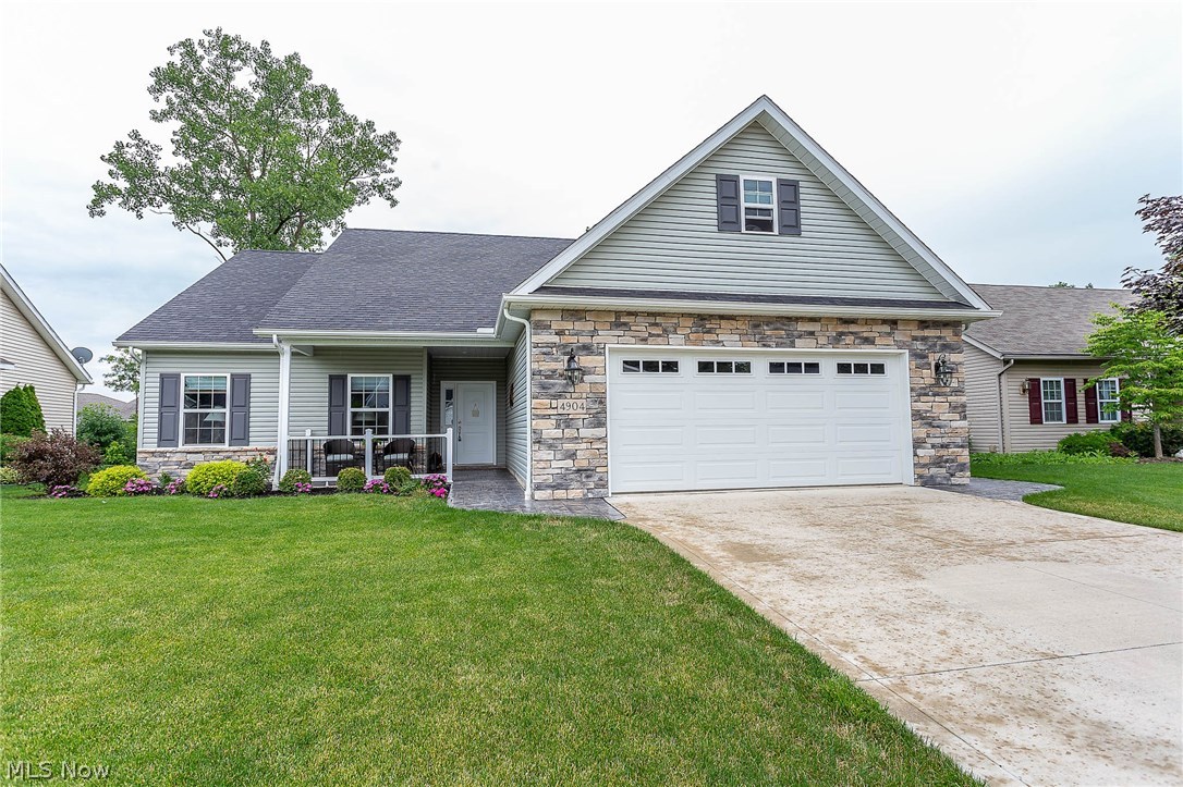 This is your opportunity to buy a home from the 2014 Medina County Parade of Homes. Built in 2014 it still shows like a model home. This home is full of upgrades. This open floor plan home includes newer gray slate finish appliances, granite countertops, a double oven stove with five burners, a touchless kitchen sink faucet and a large island just in the kitchen. There is a tankless hot water heater, walk in closets in all the bedrooms, not just the master, a built in sound system, a walk up attic, beautiful stamped concrete on the front and back porches also included is a shed that matches the home. Schedule your private showing today, this home won't last long!!!