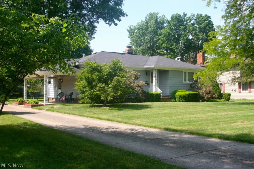 Great opportunity to own this one owner home that has been admired in the neighborhood for years! Home is situated on almost a one half acre lot in Berea.  It has a welcoming 20x10 covered patio off of the driveway and side entry door and large 2+ car garage.  The interior of the home has been meticulously cared for and very gently lived in. There are carpet covered hardwood floors in the 3 bedrooms and carpet covered hardwood in the living room.  There are large closets and ceiling fans in all of the bedrooms. The spacious living room has a large picture window and ventless fireplace if the buyer would like it.  There is also a nice formal dining room area.  The eat-in kitchen has a corner table and chairs that will stay with the house along with the stove and refrigerator.  The living space is expanded with the HUGE finished rec room in the basement!  A little re-decorating will make that the perfect MAN CAVE!  Washer,dryer & extra stove stay!  You will love this property and the pot