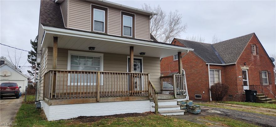 Welcome to 16302 Parkgrove Ave in a desirable Cleveland neighborhood. This magnificent 2 Bedroom Colonial has been renovated from top to bottom!
The amazing Front Porch will be sure to catch your eyes as you arrive! Enjoy your beautiful warm summer evenings out there!
As soon as you enter the home you'll know it's the place for you! 
Beautiful New Vinyl flooring, New Windows and a fresh clean paint job greet you upon entry to the nice large Living Room which leads into the Dining Room, also with new vinyl flooring and windows to enjoy your family meals together! The kitchen Renovation boasts all new flooring, cabinets, Refrigerator and Range. You can find your way upstairs either from the Kitchen Stairway or the Living Room Stairway. Upstairs the new Vinyl flooring continues in the Hallway and Bedrooms. The large Master Bedroom has PLENTY of closet space for your convenience as well as new windows in both Bedrooms. The main bathroom has also been beautifully renovated and is sure no