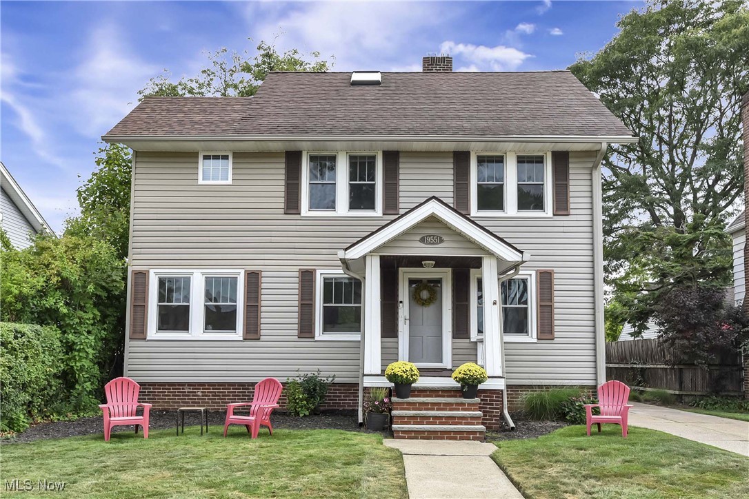 Prepare to be Moved! Welcome to your dream home in the highly desirable library district of Rocky River! Step into the main floor of this stunning colonial home where you'll immediately be drawn in by the spacious layout and beautiful hardwood floors flowing throughout the first level. The office and dining room both feature built-in shelves, adding a touch of elegance and functionality to the space. The heart of the home, the kitchen, is a chef's dream with black galaxy granite counters, a stylish slate backsplash, and solid maple drawer boxes. Imagine preparing your favorite meals while enjoying the natural light from the nearby windows. And with a spacious, newer stamped concrete patio just off the kitchen, you can easily take your dining experience outdoors on those warm summer nights. Make your way up to the second floor where you'll find the primary suite boasting custom built-in shelves and spacious master bathroom, featuring a large tiled shower with glass door, and a walk in closet. A master ensuite is a unique and amazing upgrade! Two more bedrooms are also conveniently located on this floor, providing a sense of privacy and space for everyone in the household. Need a little extra room? The 4th bedroom, located on the 3rd floor, offers flexibility as a bedroom or flex space. This home is not just beautiful inside, but the location is unbeatable. Enjoy the convenience of being close to the middle school, great shopping, restaurants and Whole Foods. The spacious 2 car garage offers a space for your cars as well as excellent storage. Basement waterproofed in 2024 (with transferrable warranty) and newly carpeted. Don't miss out on the opportunity to make this house your forever home. Come see for yourself and make this beautiful house your new home sweet home.