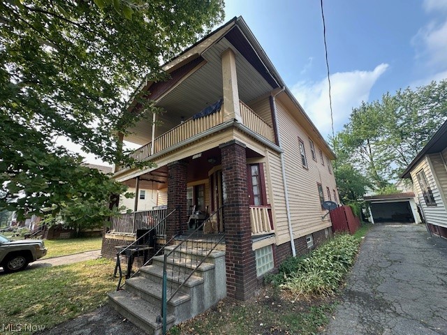 Attention investors! Value-add opportunity, needs TLC. Fixed up, rents could be around $1700/mo total, but was previously generating $1130 (two 2 bed/1 bath units). Other features: separately-metered gas & electric, huge front porches, driveway for plenty of off-street parking. Convenient location, near Shaker Square, just minutes to University Circle, Cleveland Clinic, Downtown Cleveland, Amazon and more.