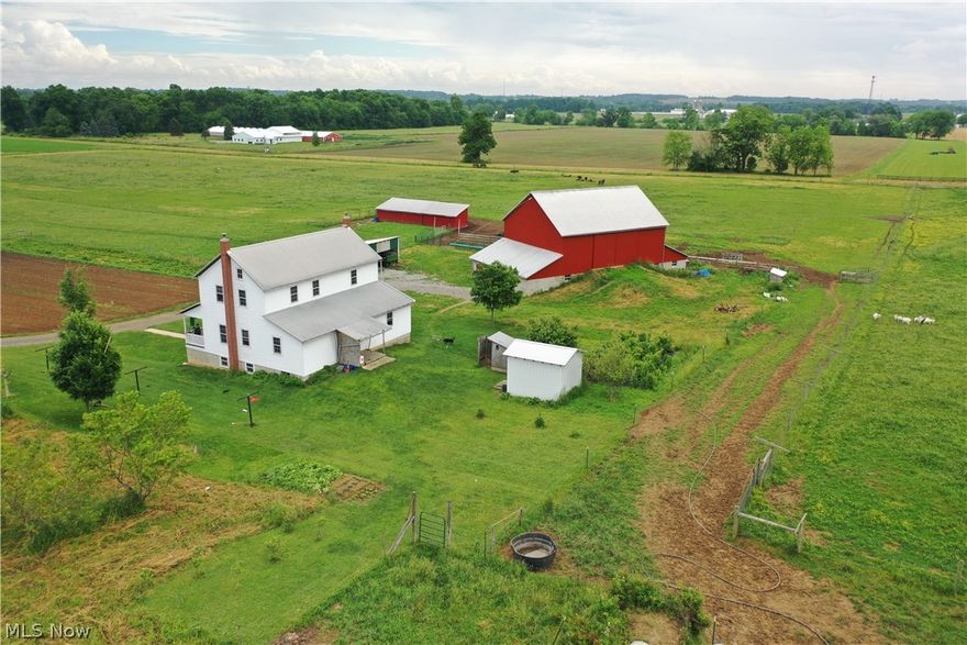 Onsite Auction: Wednesday, July 13th, Contents 4:00, Real Estate at 6:00pm. Open for Inspection: Tuesday, July 6th from 4:00 to 6:00 PM. Here you will find country living with a 5-bedroom ranch home, large bank-barn, machinery shed, and shop all on 21+ acres of prime real estate. The home, built in 2007, features 5 bedrooms, along with kitchen, dining, and living room all with hardwood flooring. The full walk-out basement gives extra storage space with canning room and root cellar. The home is heated with wood and serviced with a private well, no septic on property. 
The 36 x 48 bank barn has two lean-tos on either side (12’ and 14’) and features timber-frame construction. The bottom floor features heavy-duty and well-kept stalls. Also, on the property is 14’ x 36’ 3-sided machinery shed and a 32’ x 48’ woodshop w/loading dock and additional 12’ x 36’ storage building. 
The land lays level to rolling includes a large, fenced pasture is ideal for your animals or would be prime tillabl