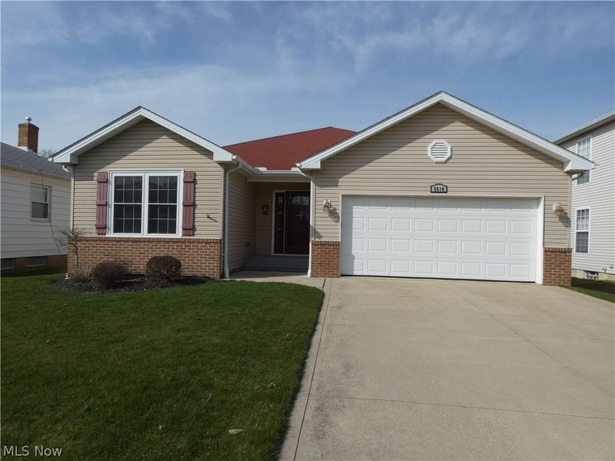 Immaculately cared for  and a Rare Find newer 3 bedroom 2 full bath Ranch home built in 2006. Enjoy the open contemporary floor plan with Cathedral ceilings. 
gas fireplace with gas logs is a central focus point in the great room. Sliding glass doors with built in blinds lead to patio and semi privacy fenced yard.  8 x 10 storage shed in backyard.  Master bedroom has large closet and full bath. Lovely kitchen with newer Bosch dishwasher. First floor laundry. This house has a whole house surge protector. Well insulated. Huge open basement with Newer Hot water heater. Wonderful location close to  480 and 77 this house sits across the street from a park and playground. This home still looks new!