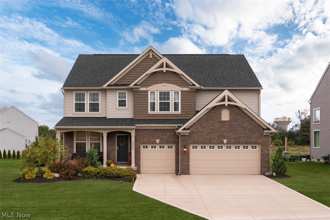 Beautiful Drees Home built in 2016, this dreamy colonial enhances family living with an open kitchen, a cozy living room with a gas fireplace, and flex space for a den or office. Decorated in today’s style and color, there are engineered wood floors on the main level, office near the kitchen, walk in pantry and a 3 car garage! The chef's kitchen makes a prime entertainment spot with over-sized island with granite counters and pendant lighting, stainless appliance package, and an abundance of cherry cabinetry. The second floor features 4 spacious bedrooms, including large master suite with high ceilings, 2 walk-in closets, and glamour bath with granite counters, dual sinks, and large tile shower. Second floor also features laundry room, guest bath with dual sinks, and large loft space great for additional entertainment space or play room. Lower level features finished rec room, and an abundance of storage space throughout. Enjoy summer nights in the backyard oasis which features patio,
