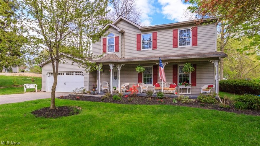 Relax and sip on some ice tea on your new front porch this summer.   Living room designed to show your furnishings to best advantage.  Updated kitchen features a ceramic backslash, tons of cabinet and counter space, and a built in pantry.  Spacious family room designed for informal gatherings and accented with a brick fireplace.  You'll be proud to serve guests in this dining room featuring crown moldings, and chair rail.  Convenient first floor laundry and full bath make this a versatile floor plan.  Enjoy the bright and cheery den featuring a skylight and french doors that open into the family room...this cheery room could also be used has a first floor bedroom.   Hardwood oak floors under most carpet.