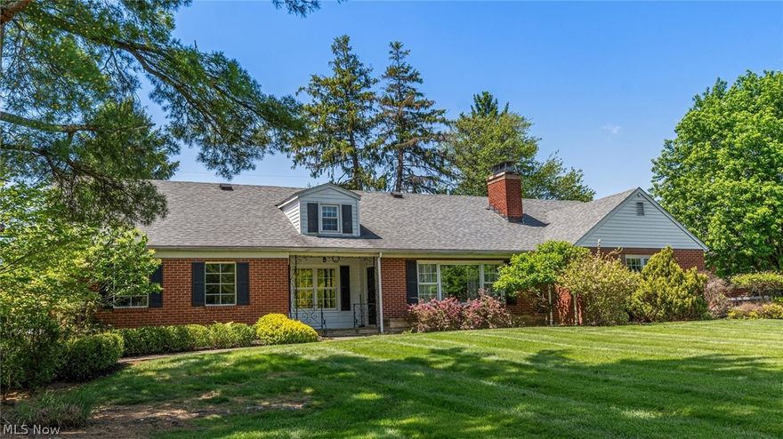This spacious brick ranch offers comfortable single-living with plenty of room to spread out. The home features generously sized bedrooms, including multiple large spaces for family, guests, or a home office set up. With two full bathrooms, convenience and functionality are built right in. There is a large eat in kitchen with all the appliances and loads of cabinets. The laundry room and one full bathroom is off of the kitchen and the garage. The living room has a large picture window and a fireplace.The dining room is adjacent to the living room and the kitchen and has a charming chandelier. Walking down the hallway to the bedrooms you have several closets. There is a large full bathroom that has a storage cabinet and a tub/shower combo. All three bedrooms are a great size. There is a den with knotty pine wood and shelving for storage. The den is adjacent to the all season sun room. The sun room opens up to the large, flat backyard. The upper level of the home offers endless possibilities. You can envision a primary suite, home theater or a great game room in this very generous size space. There is additional attic storage along with a cedar closet. The full basement has a family room with a gas fireplace that provides even more room for entertaining, recreation, or additional living space.On the unfinished side of the basement you have a great storage area that would be great for a work shop. There is a B dry system in place and a sump pump. The roof was replaced in 2019 and the windows have been updated. There is a shed that will convey at closing.