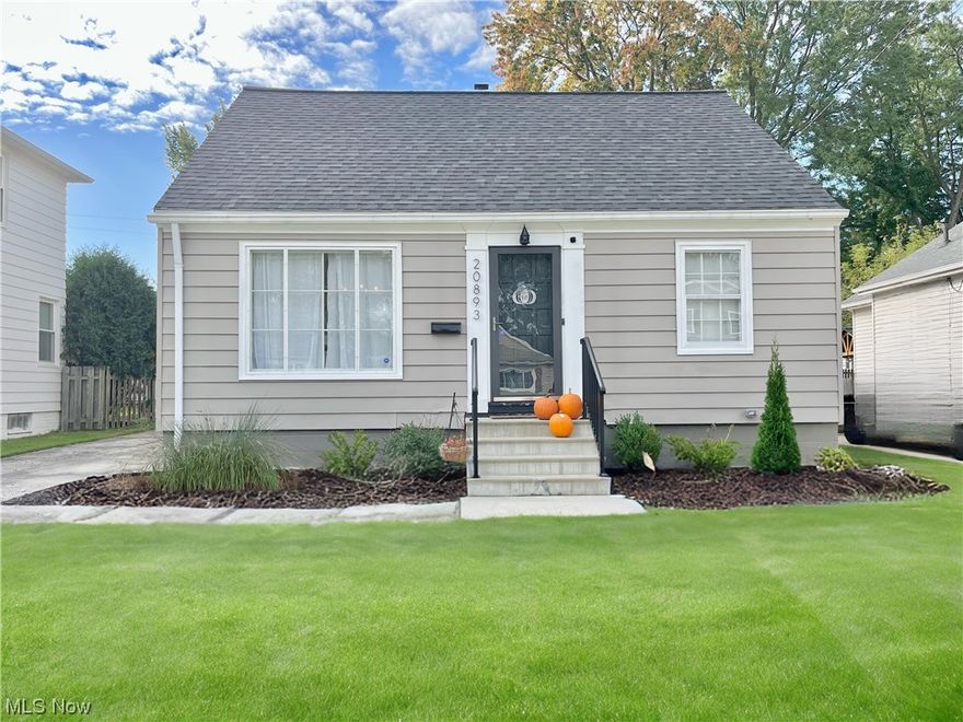 A charming Cape Cod home featuring three bedrooms, two full bathrooms, and a welcoming family room. This home has been thoughtfully updated to provide modern amenities while retaining its timeless aesthetic. Natural light floods the room through large windows to create a cozy ambiance. The kitchen has been updated with granite countertops and stainless steel appliances, making it a delightful space for family gatherings. One of the standout features of this Cape Cod home is the finished basement, which has been transformed into an entertainment haven. This recreational space is ideal for hosting gatherings, movie nights, or a playroom. It also includes a laundry area and extra storage space. This home features new amenities in the last couple of years including but not limited to an Air conditioning unit, Furnace, Leaf Guard, and Roof. Come check out this beautiful home today!