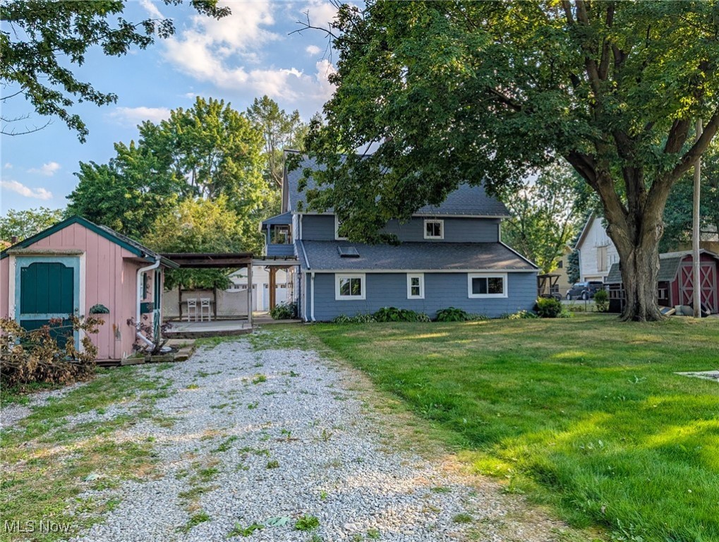 Quintessential Hartville Colonial. Sitting in a historic Hartville downtown neighborhood. This 3 bedroom, 1 1/2 bathroom Colonial has been completely updated and renovated. A perfect blend of modern updates and timeless Hartville charm. This unique landscape sits in between Keyser Ct (to the back of the property) and Edwin St (to the front). A great side patio with gazebo, connected to the large flat front yard, makes the perfect entertaining space. Step inside and experience the pride of home ownership. 2400 sq ft of high design and quality renovations will give you years of maintenance free living. The updated kitchen flows seamlessly to the large dining room and very spacious living room; A great flow. The updated 1/2 bath is perfectly located and convenient. 1st floor laundry and separate utility/storage room finish off the 1st floor. The 2nd floor boasts 3 nicely sized bedrooms. The main bedroom has a private balcony. A great place to escape and relax. The Main bathroom is straight out of a magazine. Modern country with a large dbl sink vanity, a separate full shower and the star of the show a beautiful claw foot tub. Just a few more steps up is a great bonus space. Great office, play room, kids hang out space. So many options.
This home has been updated in 2022 to include New Roof, New Gutters and Downspouts, New Windows, New Furnace and AC, New HWT, New Flooring, Updated and Renovated Kitchen and Bathrooms, New Lighting, New wiring and plumbing, New Water Softener, New Kitchen appliances. 2024 NEW Carpet.
Nothing to do but move in.