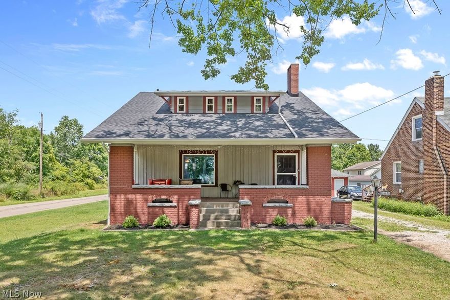 Welcome to this great home in the northside of Alliance! Close to shopping, and highways sits a three bedroom, one full bathroom and a partial finished basement! Walk up to the large front covered porch. Enter into the foyer, you are great with a large living room, and a all brick fireplace tucked in a corner. Beautiful natural woodwork throughout, entering into the dining room you have a lot of natural light with a built in to enjoy the sunshine! Entering into the kitchen you have a bright white kitchen cabinets, a stove top built in, wall oven, and a fridge that stay! You have a back mud room to dry off from the pool before going through the house. Making your way to the basement is a recently partial finished basement being used as a dual purpose of working from home and movie nights! Laundry room is also on the finished side with an additional spot for a extra fridge, and a microwave for the popcorn for movie night! Unfinished side you'll find your utilities. Making your way back upstairs is three spacious bedrooms, two having beautiful natural wood floors, and a full bathroom. The storage does not lack upstairs as there is a 6 x7 closet by the stairs for storage! Make your way outback is a wood fenced in yard, with an above ground pool, you have a one car detached garage and a little patio! Come enjoy this home yourself as it has a lot to offer!