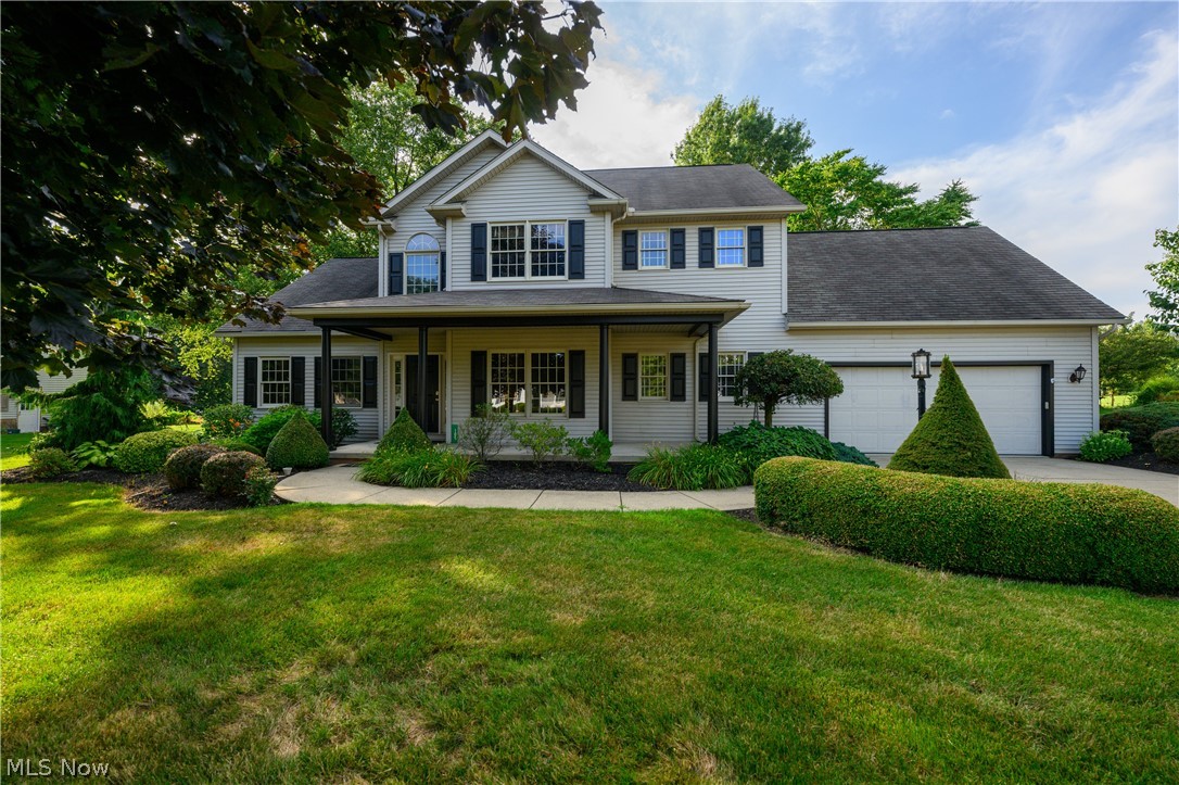 Original owners of this custom built 4 bedroom, 2 1/2 bath colonial in Chippewa School District. Open Great Room with transom windows that offers plenty of natural light, gas fireplace. Chef's dream kitchen with tile backsplash, island, desk and Viking gas stove. 1st Floor owner's suite with 2 closets and a glamour bath with double sinks, stand alone shower and jetted tub. Formal dining room with new carpet (2024). 1st Floor mudroom/laundry - with additional laundry hookup available in basement. 2nd Floor offers 3 more nice sized bedrooms with updated bath. Patio with pergola and covered front porch for relaxing or entertaining. 2 Car attached garage. Full unfinished basement perfect for storage or finishing for additional living space.