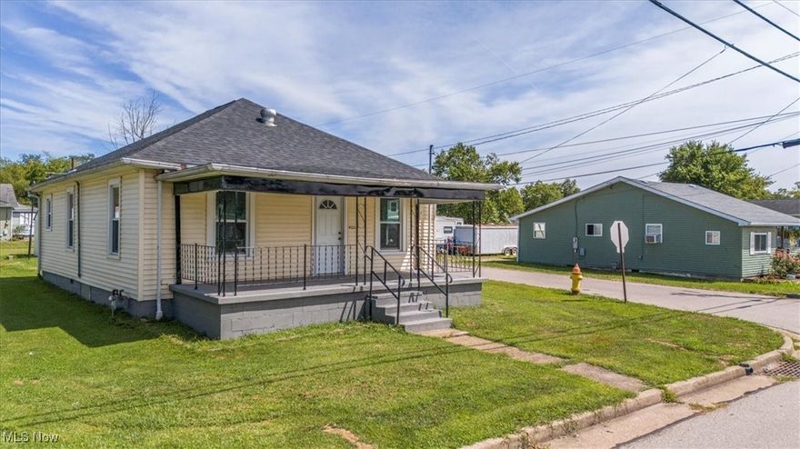 This cute bungalow home has been remodeled throughout and ready for a new owner. New Kitchen with refinished oak cabinetry, new counters, appliances, new kitchen flooring and refinished hardwood flooring in living room and dining area. New baths and more. All one floor living featuring 2 bedrooms, 1.5 baths and laundry.  Inviting covered front porch and a back deck to relax on. Detached building included. This home is situated on a nice level lot and convenient to several amenities.