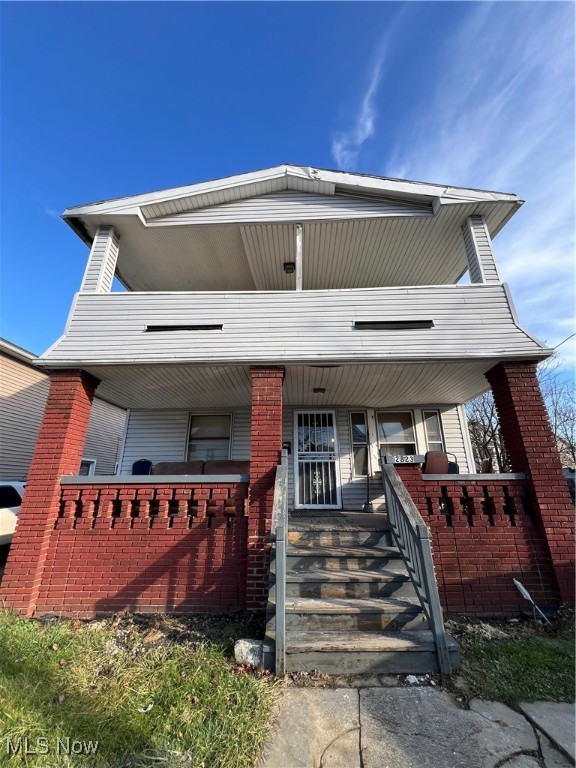 Become the next owner of this multi-family home in the Buckeye/Shaker Square area. This large 2 family home has a total of four bedrooms and 2 bathrooms. Each unit has a large living room, dining room and kitchen. The third floor attic area is also finished for additional living space. Add your touches and make this a great income producing property. Home to be sold as-is! Seller to make no repairs.