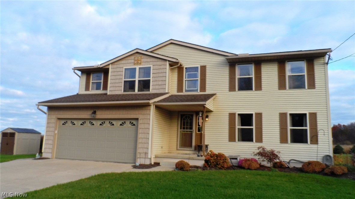 DON'T MISS OUT ON THIS INVITING 4 BEDROOM COLONIAL SITUATED ON 4+ ACRES IN WADSWORTH SCHOOL DISTRICT. MAIN LEVEL OFFERS OPEN FLOOR PLAN FOR EASE OF ENTERTAINING WITH 1/2 BATH AND ACCESS TO DECK & BACK YARD THRU SLIDING DOORS OFF DINING AREA. KITCHEN IS NEWLY UPDATED WITH STAINLESS STEEL REFRIG, STOVE & MICROWAVE(1YR). PLENTY OF COUNTER SPACE & CUPBOARDS. 1ST FLOOR LAUNDRY ROOM WITH WASHER & DRYER. TAKE THE CHILL OFF WITH THE GAS FIREPLACE IN THE LIVING AREA. BONUS ROOM ON 1ST FLOOR SERVES AS OFFICE OR COULD BE XTRA FAMILY RM. MASTER BEDROOM HAS MASTER BATH WITH WALK IN CLOSET. ENJOY THE OUTDOORS WITH OVER 4 ACRES FLAT YARD, DECK WITH HOT TUB FOR ENTERTAINING, AND XTRA GARAGE WITH ATTACHED CHICKEN COOP. HOME WARRANTY INCLUDED!! CLOSE TO MAJOR HIGHWAYS. CALL TODAY FOR AN APPOINTMENT.