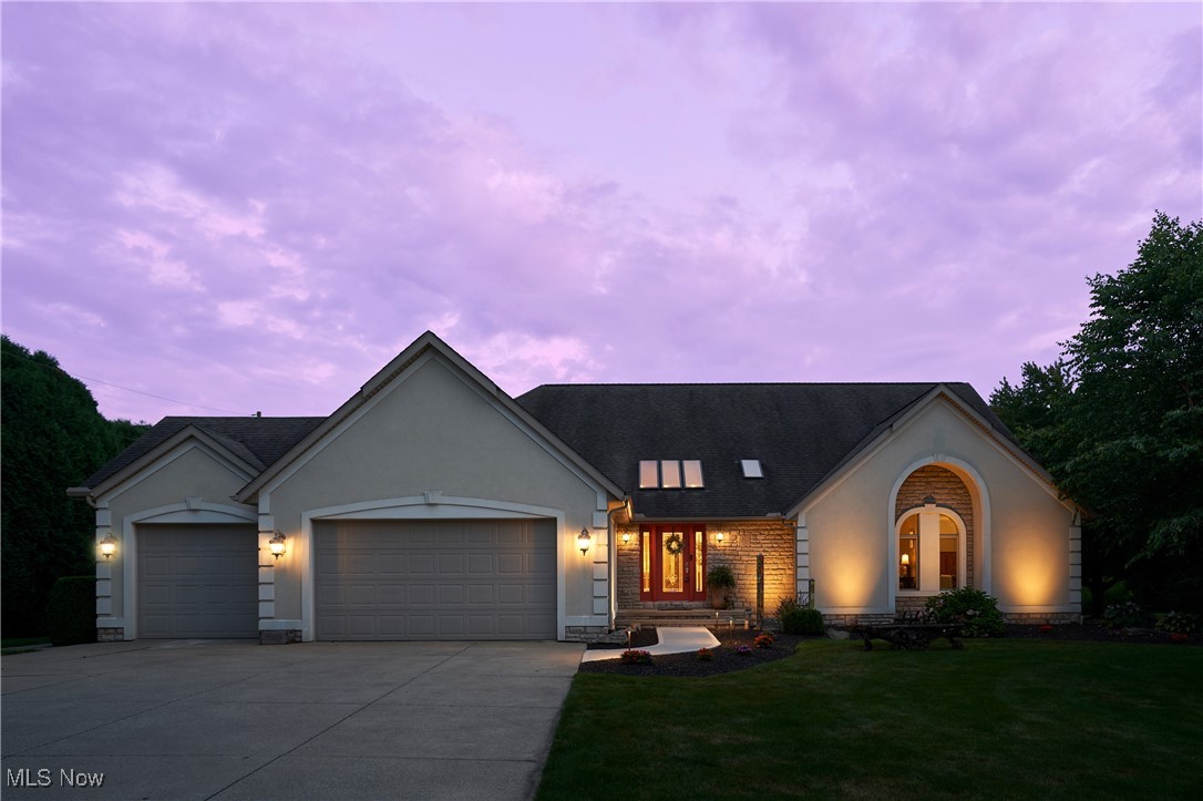 Welcome to your dream ranch in Copley! Nestled on over 1.4 acres, this beautifully maintained 3-bedroom, 2.5-bath home offers the perfect blend of comfort, space, and natural light. The main level features an open floor plan with an abundance of windows, flooding the living spaces with natural sunlight. You'll love the stunning sunroom with soaring 14-foot vaulted ceilings, offering serene views of the backyard and direct access to a custom paver patio—ideal for relaxing or entertaining.
The spacious kitchen is a chef’s delight, featuring a massive island, stainless steel appliances, and granite countertops. It opens seamlessly to the Great Room with 11-foot ceilings and a cozy wood-burning fireplace. The expansive owner’s suite includes a generous walk-in closet and ensuite bath. Two additional bedrooms, a full bath, formal dining room, laundry room, and half bath complete the main level. Downstairs, enjoy over 600 sq ft of finished living space including a large rec room, bonus room, second fireplace, and plumbing for an additional full bath. A 3-car garage, well-maintained shed, and gorgeous landscaping add even more to this exceptional property. Located just minutes from Copley Circle, shopping, dining, and Route 21, this home truly has it all!