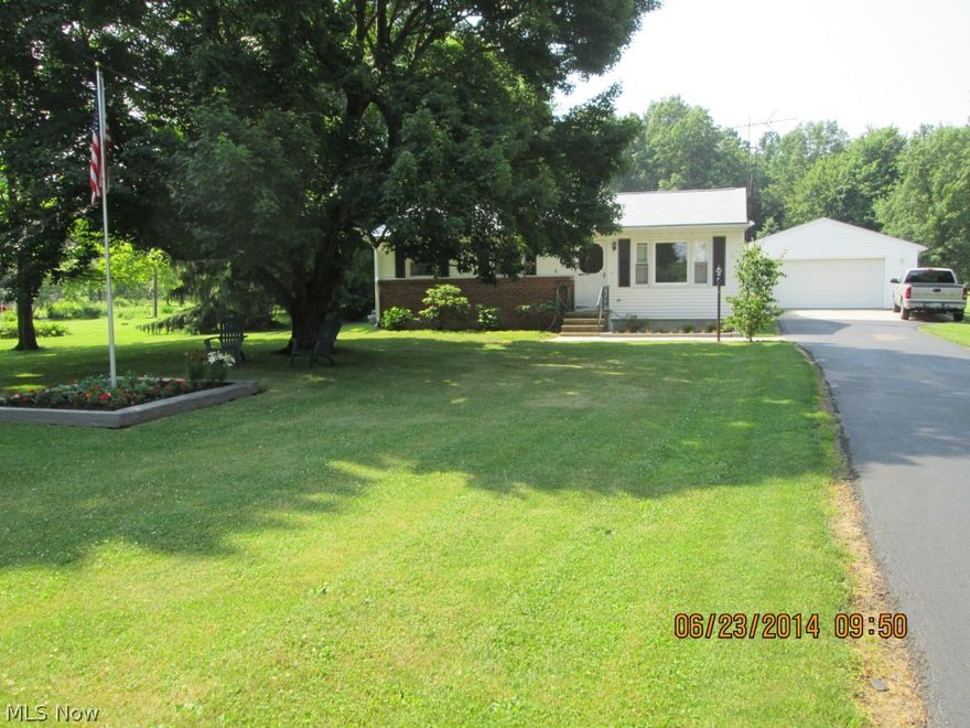 Clean, updated, move-in condition.  All of these describe this cozy ranch on 1.9 acres in the country but close to Vermilion and Rt. 2.   Updates include a new roof, newer two car detached garage, newer asphalt driveway recently resealed, 3 season room that exits to a deck and an above ground pool.  Additonal storage shed behind the garage as well as another storage out-building near the rear of the lot.   Wonderful home to start out or to downsize to.  Enjoy the quiet and wildlife of country living as well as the convenient location close to shopping, Rt 2, and other city conveniences.