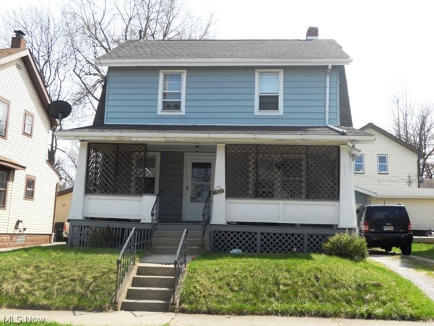 Affordable 2 story colonial with 3 bedrooms & 1 bath.  Living room w/gas fireplace.  Dining room with wood parquet flooring & window seat with built-in storage.  Nice kitchen.  Spacious bedrooms & bath.  Full basement with shower, stationary tub & lots of storage.  Large front porch for relaxing.  Fenced back yard for privacy.  1+ car garage (built in 1985) offers electric, extra storage.  Updates include; roof, windows & H20 tank in 2008.  Furnace in 2011.  AMHA approved.