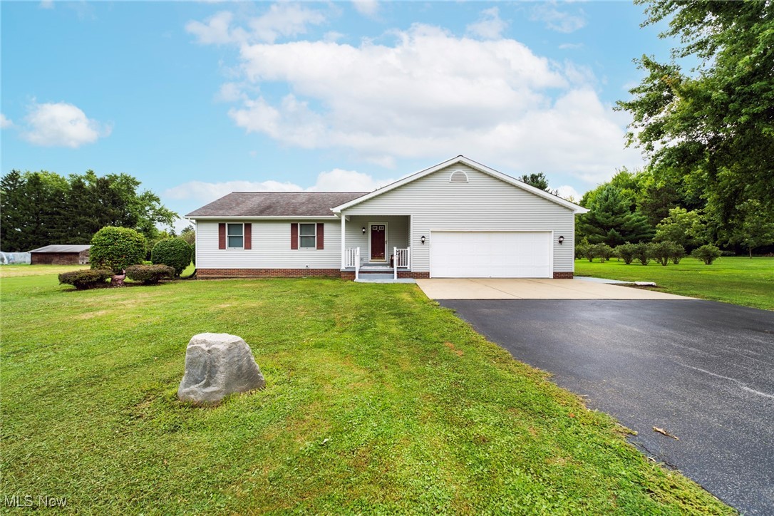 Welcome to this well maintained 3 bedroom, 2 bath ranch on 1.21 acres in the Maplewood School District. This home features a comfortable single-floor layout with first floor laundry, a 2-car attached garage, and a spacious covered patio for entertaining guest. The master suite offers a private full bath and a walk-in closet. Conveniently located just 5 miles from Mosquito Lake and 2.5 miles from State Route 11, this property is move-in ready and offers both comfort and convenience. One year seller paid home warranty included.