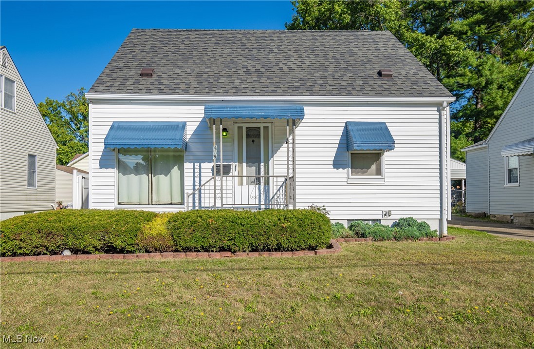 Welcome home to 419 Archdale Avenue! This charming Cape Cod features three bedrooms, one full bathroom, a fenced in backyard, and more. The main level boasts an abundance of natural light and offers two bedrooms, bathroom, kitchen, and a spacious living room. The dining room invites gatherings with its sliding doors leading to a fully fenced backyard—your personal outdoor retreat. You will find a large owner's bedroom on the second level. The basement adds versatility with a dedicated laundry area and a generous rec room. Notable updates include: Roof, furnace, & A/C 2018, disposal 2020. 1 yr home warranty included for your peace of mind. Don’t miss the opportunity to make this home yours. Conveniently located near Cuyahoga Falls shops, restaurants, and Route 8. Schedule your private viewing today!