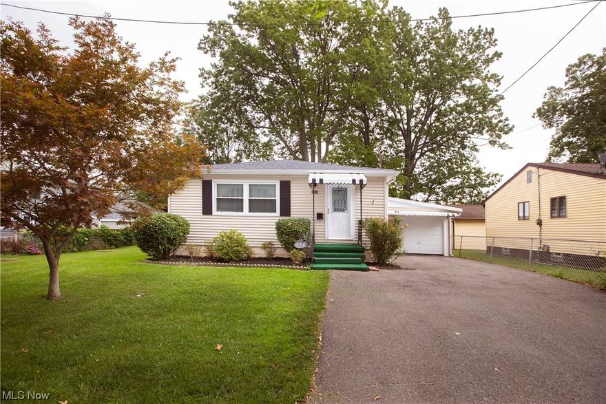 Move right into this charming ranch just steps away from Lake Erie in Vermilion on the Lake subdivision. It features 3 bedrooms, 1 full bathroom, spacious living room, dining room and eat-in kitchen that includes the range & refrigerator. Hardwood floors under carpeted rooms. There is also a full basement partially finished with a 24x23 rec room, 18x13 bonus room, laundry & storage areas, (freezer and pool table in basement stay). 1 car attached garage plus 22x16 outbuilding/garage and 18x10 storage shed. Nice yard, partially fenced. This home is adjacent to a city park with access to Lake Erie, playground & tennis courts. Minutes to Rt. 2/Turnpike, shopping, restaurants and downtown Vermilion.