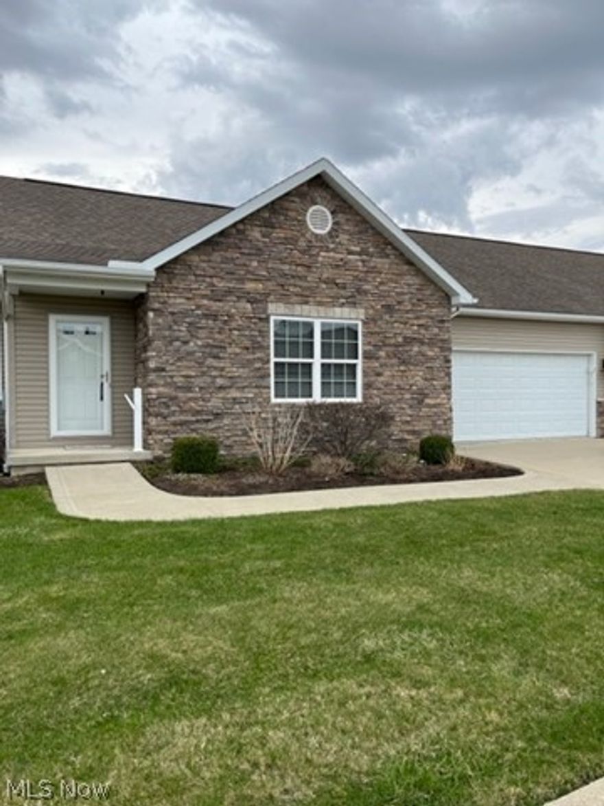 Elegantly appointed condominium in an 55+ community.  Stunning kitchen with upgraded cabinetry, granite countertops, and stainless appliances, pantry, a bar for casual dining, and still has room for a dining set in the eat in kitchen.  Convenient first floor laundry includes washer, dryer and stationary sink.   The living room boasts a large stone gas fireplace, perfect for those chilly nights.  Small patio just off the living room affords a place to spend a relaxing sunny afternoon.  Spacious master bedroom with ensuite bath with double vanity, walk in shower, and  walk in closet. An additional bathroom and second bedroom complete the main floor.  Lower level sports a large room for those occasional family gatherings and includes an additional bedroom with walk in closet and full bath.   This immaculate home just oozes quality and is move in ready!