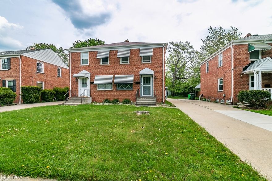 Why pay rent when you can own for less? Move right into this well-maintained 2bd 1bath Duplex in Euclid! A homebuyer's dream with an updated kitchen, and bathroom, beautiful hardwood floors, and charming light fixtures throughout, a recreation room in the basement, garage parking, and nice sized backyard. All appliances remain (refrigerator, stove, microwave, washer, and dryer), and the mounted television in the bedroom remain as well. Close to highway, shopping, and restaurants. Don't miss out, schedule a showing today!