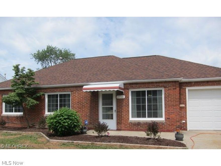 This 3 bedroom, brick ranch-style home is located in a family-friendly neighborhood that has a concerned home-owners' association($5. per year membership fee) that offers bike and pool parties, etc. and works together with the City on street and neighborhood beautification projects. The home offers spacious, open social areas (Living Room and Dining Room) that help create a feeling os a much larger home. Social area is even expanded by a 3-season, "Florida" room. And for outdoor entertaining, there is a covered patio and an open rear yard for play. Many updates in 2014 include new, dimensional roof, vinyl windows, flooring, water heater, remodeled bath, updated furnace (new inducer motor & main control panel), and new neutral paint throughout the home and new landscaping. Also Pergo laminated flooring in 2007. Although the home has central air conditioning there is also a solar-powered whole house fan in the attic that helps to ventilate hot summer air to the outside. Appliances are 2-