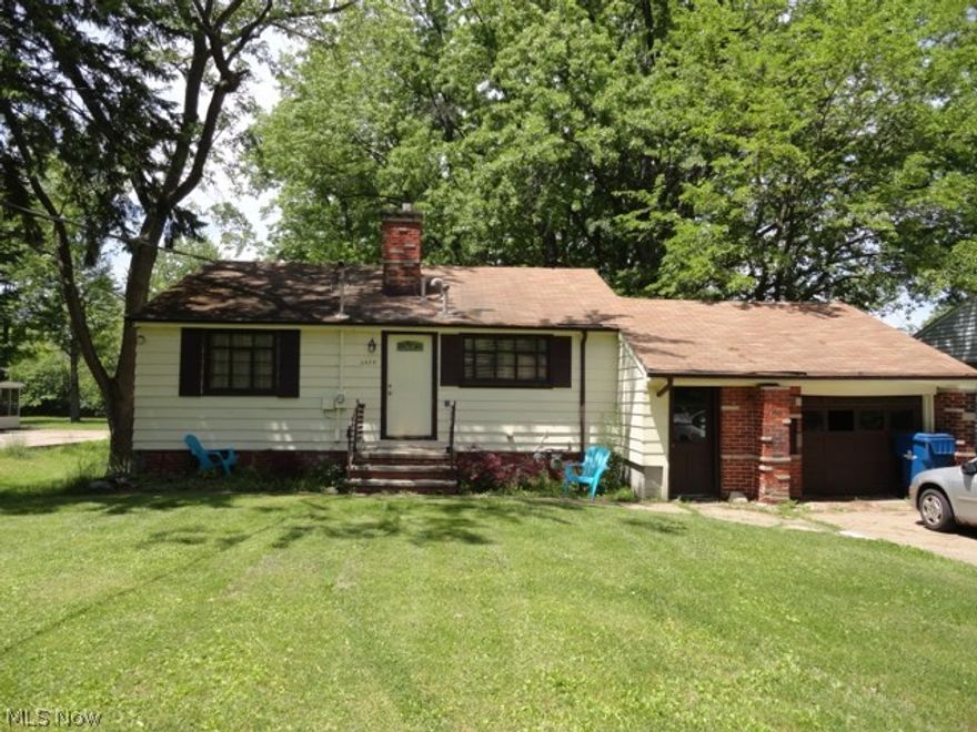 Three bedroom ranch with a full basement on a wooded lot. Kitchen is located in basement. This home needs work to be completed. AS IS - seller will make no repairs.