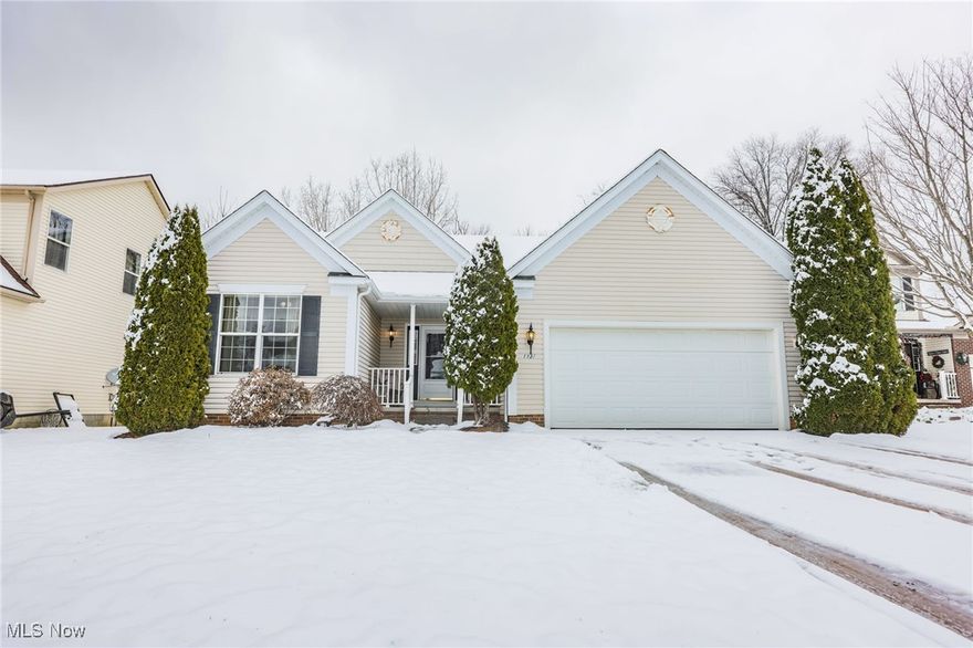 This beautifully presented Elson Hershberger built Ranch is located in the Hidden Lake Estates community. With more than 1,700 square feet all on one level, this home offers open and inviting living spaces along with a smart split-bedroom layout that feels both practical and welcoming from the moment you walk in.

The central kitchen, dining, and living area serves as the heart of the home and works perfectly for everyday living or hosting. The primary suite is privately situated and includes its own full bathroom and generous closet space. On the opposite side of the home, you will find two additional bedrooms with a full bathroom conveniently located between them, creating a well-balanced and easy-to-use layout.

This home also features a dedicated laundry room, an attached two-car garage, and a full unfinished basement that provides excellent storage space and the potential for future finishing. The basement includes an additional storage room that offers even more room for organization.

Step outside to a fully fenced backyard with a six-foot privacy fence that creates a secure and secluded outdoor space ideal for relaxing or enjoying the open air. The location offers neighborhood convenience with quick access to nearby parks, lakes, shopping, restaurants, and local amenities. Being within the Springfield Local School district adds to the everyday practicality this home provides.