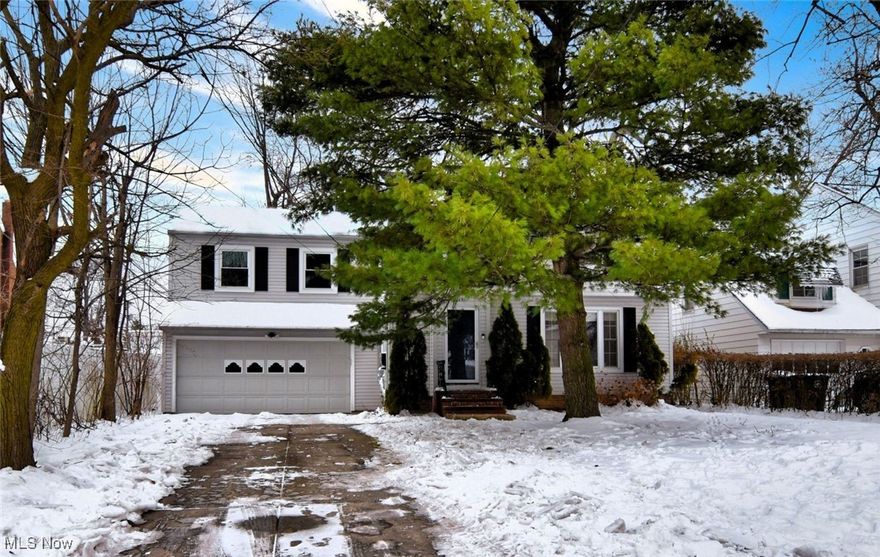 Don't miss This very desirable and  spacious 4 bedroom Colonial with with two car attached garage and part finished . The  first floor has natural hardwood floors in the living and dining room. Charming 1st floor den/family room with full wall built in bookcase/bookshelves perfect for the home office.  The adorable  kitchen is light and bright and loaded with cabinetry as well as a huge walk in closet. All 4 bedrooms up are very spacious especially the  primary suite which features a huge walk-in closet.  Enjoy your large private back yard with patio.   Most rooms just freshly painted. The roof is 11 years old.   Some newer windows. Water softener 3 years. Installed Ethernet cable CAT 6 in walls to outlet.  Installed 220V in Garage for EV. Seller is offering the Americas preferred warranty to the buyer for 1 year.  Walk to the Best Market around on Mayfield road!