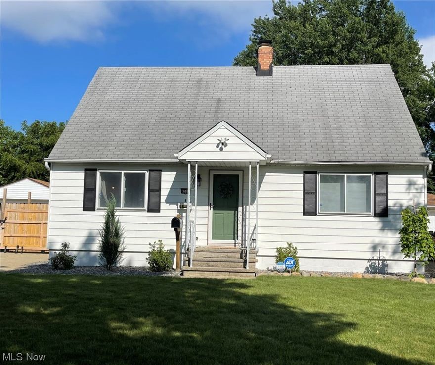 West Park move-in ready home with many updates and great features is waiting for you. Close to MetroParks, golf, airport, highways and convenient to shopping. Notice the nicely landscaped yard before entering the home into the spacious living room with full picture window. All appliances stay in the eat-in kitchen that looks out onto the fenced backyard. There is access from the kitchen via glass doors to the covered patio. Enjoy a cup of coffee or relax after a long day of work. There are 2 bedrooms on the 1st floor and 2 additional bedrooms upstairs, including the master. Nice sized closets in all of the bedrooms. Thoughtful design and care went into updating both full baths in this home. The first-floor bath has marble floors and marble tiles on the walls. The second-floor bath has subway tiles on the walls and porcelain starburst designed flooring. In the basement, the laundry has a 2022 Samsung washer and dryer, which will stay. Hot water tank installed in 2022, furnace regularly