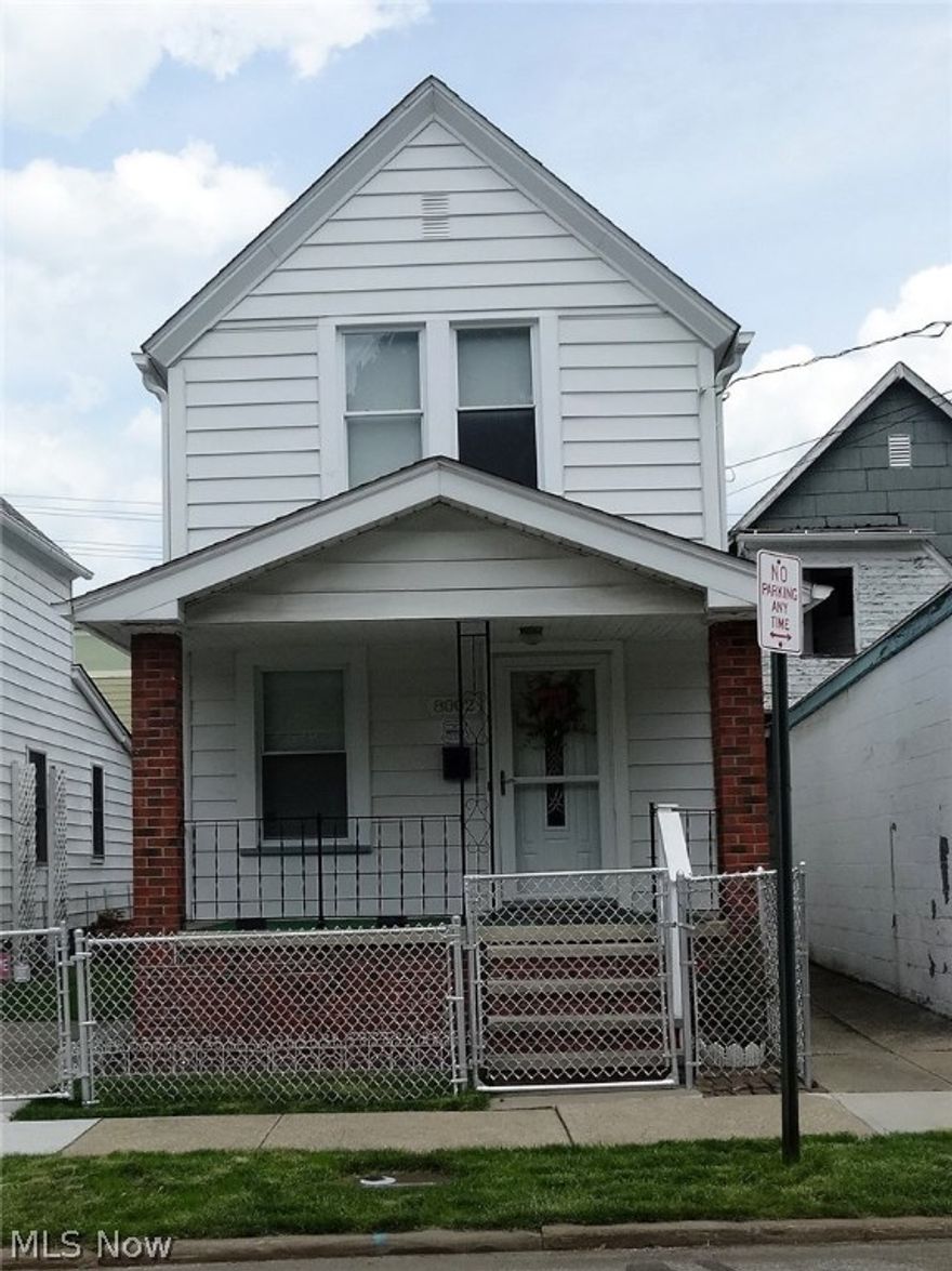 Great opportunity to own a bungalow style home that's been well cared for. The home offers an eat in kichen with plenty of cabinet space. A bonus room is off the kitchen that has been used as a first floor bedroom. The living area is spacious to spend your evenings. Second floor offers 2 bedrooms and a full bath. The home has a newer roof, newer windows and front door with a newer electrical panel. Full unfinished basement. Fully fenced in yard. 1 year home warranty included. Selling as-is.