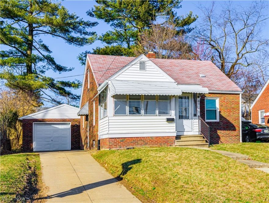 Move right into this cozy 3 bedroom Brick Cape with enclosed front porch. Spacious living room, kitchen includes refrigerator, 2 bedrooms and full bath on first level. 3rd bedroom on second floor plus 2 additional rooms that could be used as a playroom or walk-in closet. 1 car garage with door opener and man door with a covered patio. Lower level has recreation room, glass block windows, and 100 AMP service. Updates: A/C 2015, windows 2016, H2O 2018, newer copper water line 2019, and H2O 2018.