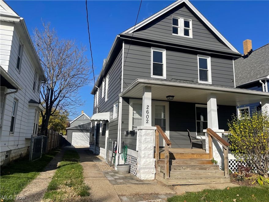 Pristine turnkey duplex awaits !  Beautifully renovated home is perfect for the Investor or one who is tired of paying rent. Freshly painted & new flooring throughout in 2023.  Each unit includes a generous size living room, eat in kitchen, 2 bedrooms & 1 bath.  Lower level includes a dining room in addition to the eat-in kitchen.  Updates are as follows:  Down unit - fully remodeled kitchen & new refrigerator, bath remodel 2019, furnace 2019.   Up unit - Kitchen cabinets refaced & new counter, bath remodel of tub & floor 2023, toilet & vanity/sink 2021, furnace 2023.  Both electrical panels were updated 2013. Roof replaced in 2011 with 40 year shingles.  External waterproofing & wall reinforcement with interior sealed & painted 2022.   Heated garage built in 2018.  Nice relaxing front porch down & back porch for upper unit.  All this nestled on this precious city lot with fully fenced yard.  Convenient access to stores, restaurants, hospital, CLE Zoo & Metroparks, and just minutes to downtown CLE.