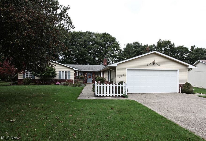 Welcome home to spacious one floor living with fantastic curb appeal on a generous sized lot. This 3 bedroom 2.5 bath ranch features a large family room and living room with a double sided fireplace and built in bar area for all of your gatherings. Many features include a bright eat in kitchen, 2 car garage with nature stone flooring and a workshop for that handy person in the family. Enclosed patio to sit on and enjoy the park like backyard. This home is just waiting for your personal touch, so call today for your private appointment!