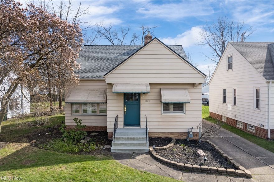 Welcome to this charming and spacious 3 bed, 1 bath home with a finished basement, a huge yard, and a two and a half car garage. Upon entering, you'll immediately notice the warm and inviting atmosphere of the home. The living room is the perfect place to unwind and relax with your loved ones with an updated picture window and refinished and original bay window as the living room feature. This space also features natural hardwood floors. The kitchen boasts ample and updated counter space, with original and refinished cabinets. The adjacent dining area is ideal for a nice eat-in kitchen. The main level also features two carpeted bedrooms, and a full bathroom with a recently replaced tub and shower combo. Downstairs, you'll find a finished basement with additional living space. This space has a nice three seater original bar and an ample amount of room to serve just about any need! Outside, the landscaped side and backyard provides plenty of room for outdoor activities and gardening. The